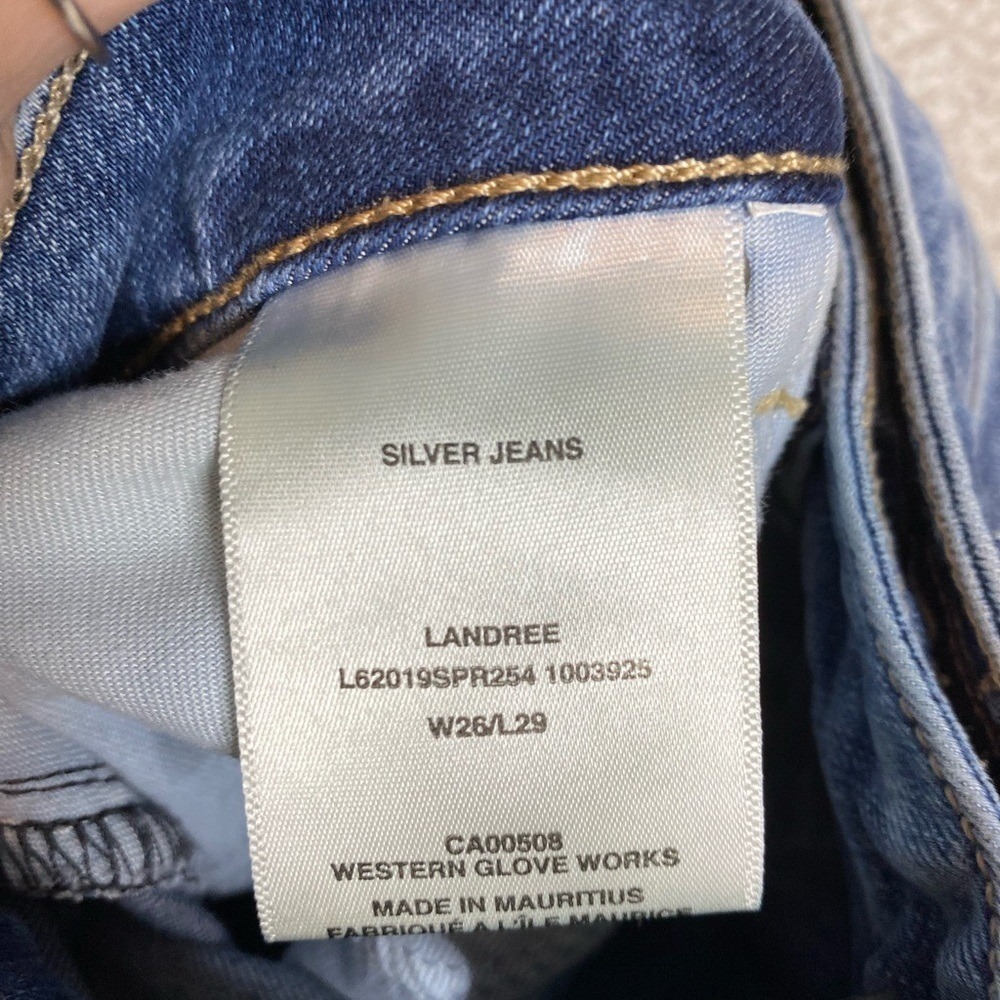 Silver Jeans Blue Skinny Distressed Denim - Picture 3 of 3